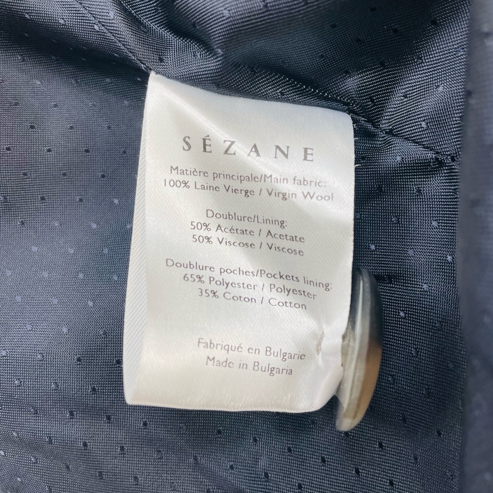 Sezane Johnson Coat, Grey, FR 40 - Picture 8 of 8
